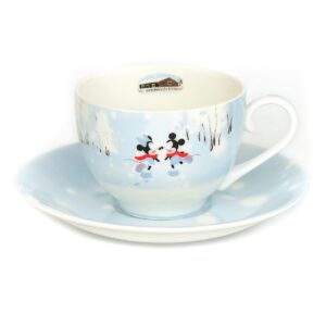 Mickey and Minnie Winter Fine China Cup and Saucer